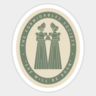 The Formidables Society Logo 2 (Green) Sticker